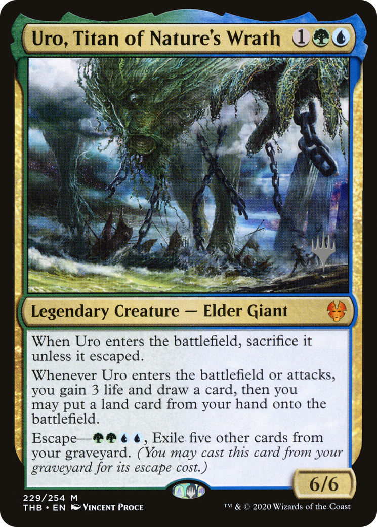 Uro, Titan of Nature's Wrath (PPTHB-229) [Promo Pack: Theros Beyond Death Promos]
