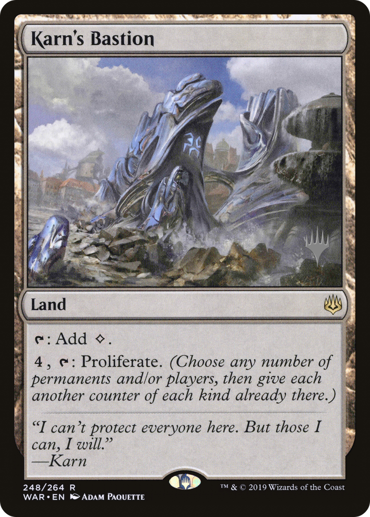 Karn's Bastion (PPELD-248) [Promo Pack: War of the Spark Promos] Foil
