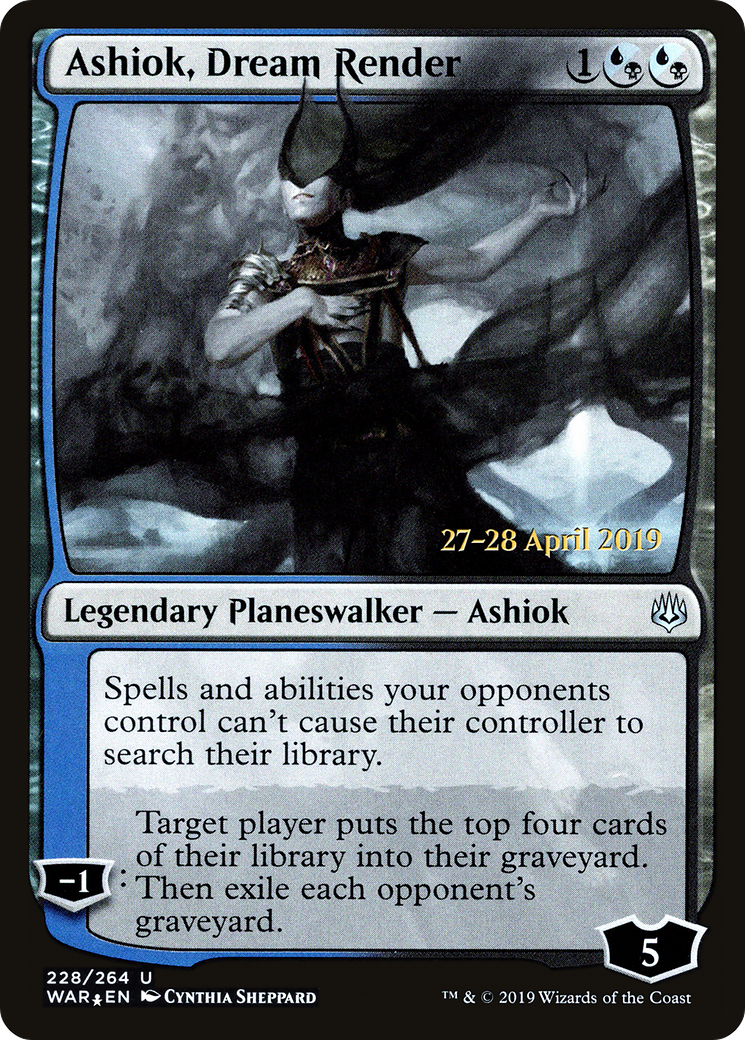 Ashiok, Dream Render (PRE-228) [War of the Spark Promos] Foil