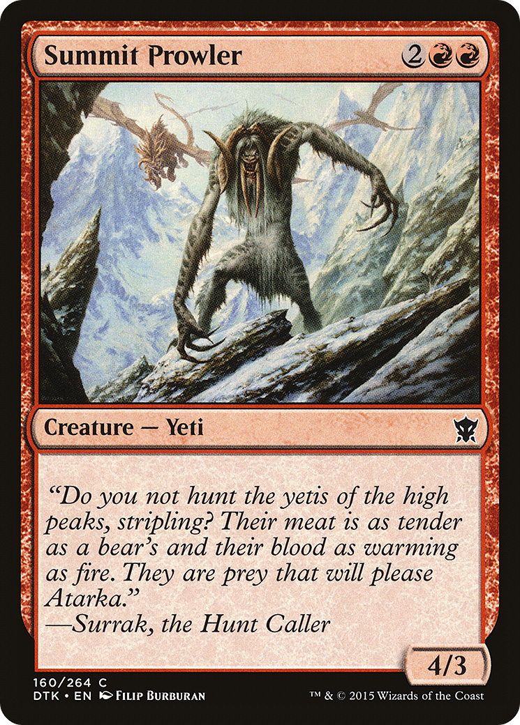 Summit Prowler (DTK-160) [Dragons of Tarkir] Foil
