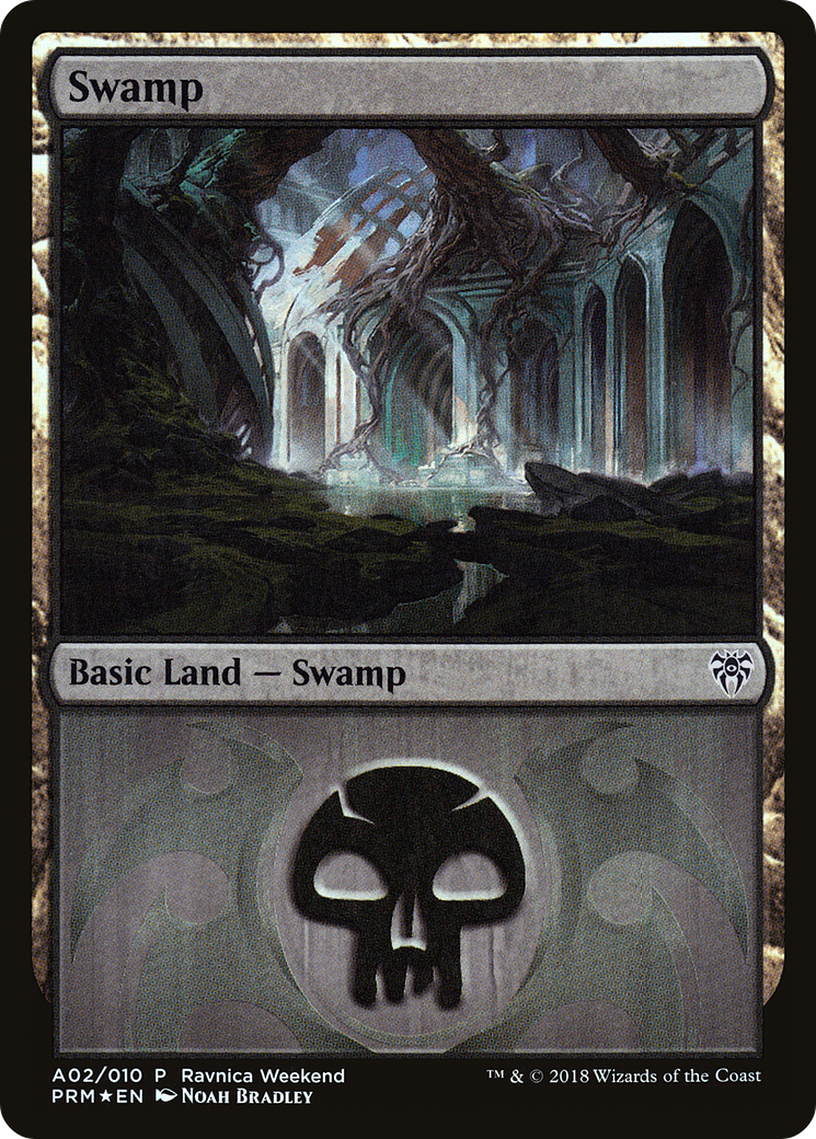 Swamp - Dimir (A02) (LARP-002) [GRN Ravnica Weekend] Foil