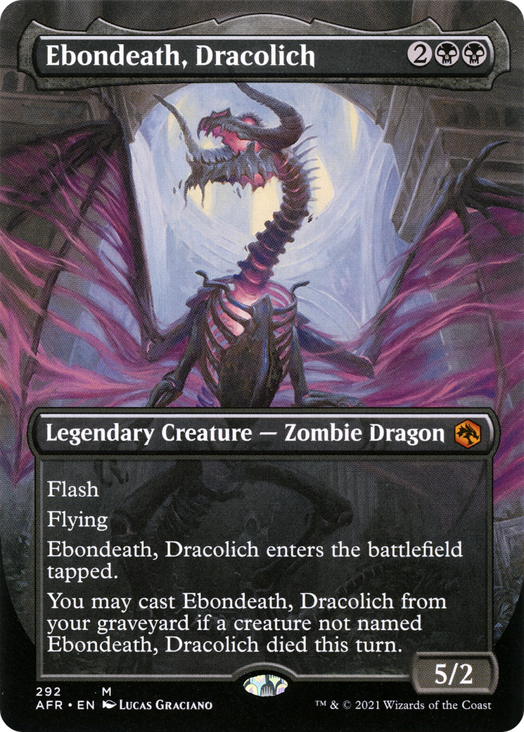 Ebondeath, Dracolich (Borderless) (AFR-292) [Adventures in the Forgotten Realms]