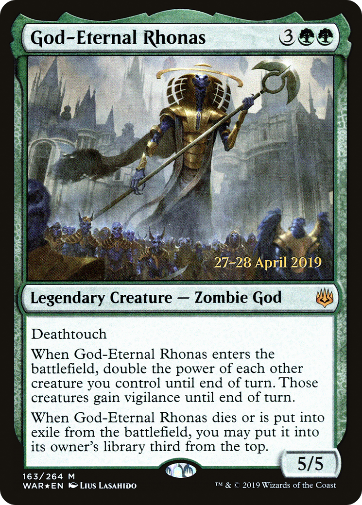 God-Eternal Rhonas (PRE-163) [War of the Spark Promos] Foil