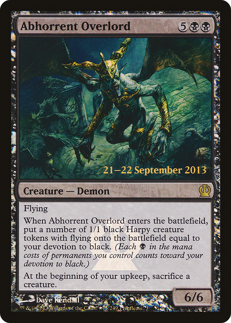 Abhorrent Overlord (PRE-075) [Theros Promos] Foil