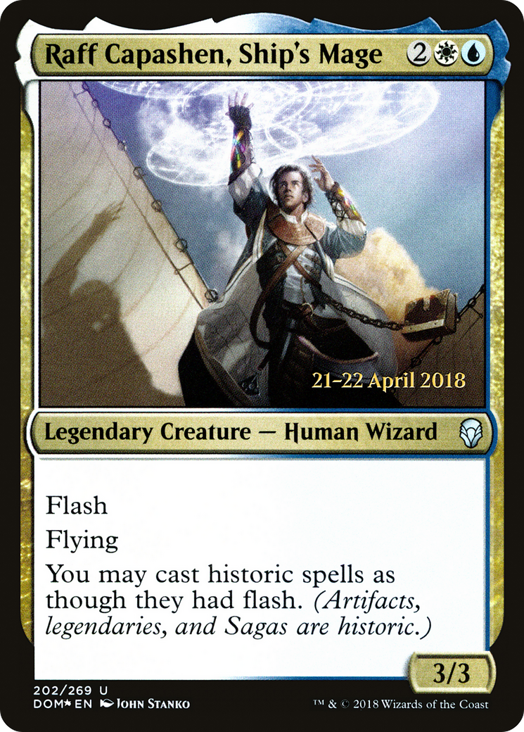 Raff Capashen, Ship's Mage (PRE-202) [Dominaria Promos] Foil