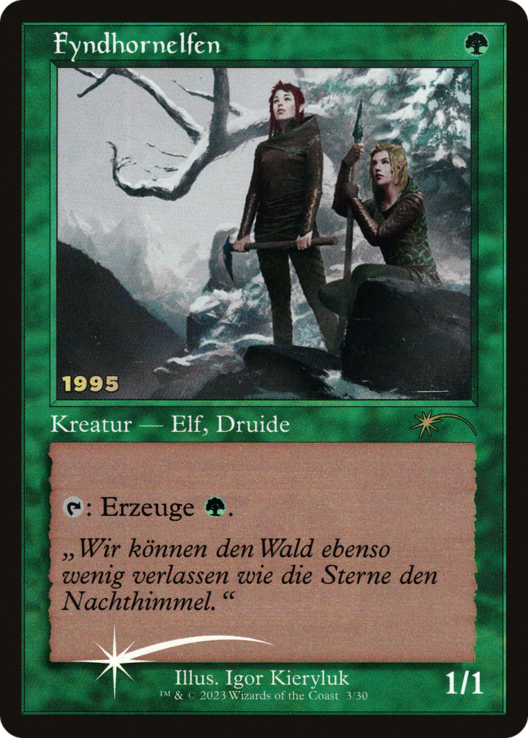 Fyndhorn Elves (DE Exclusive) (30A-P-003) [30th Anniversary Play Promos] Foil