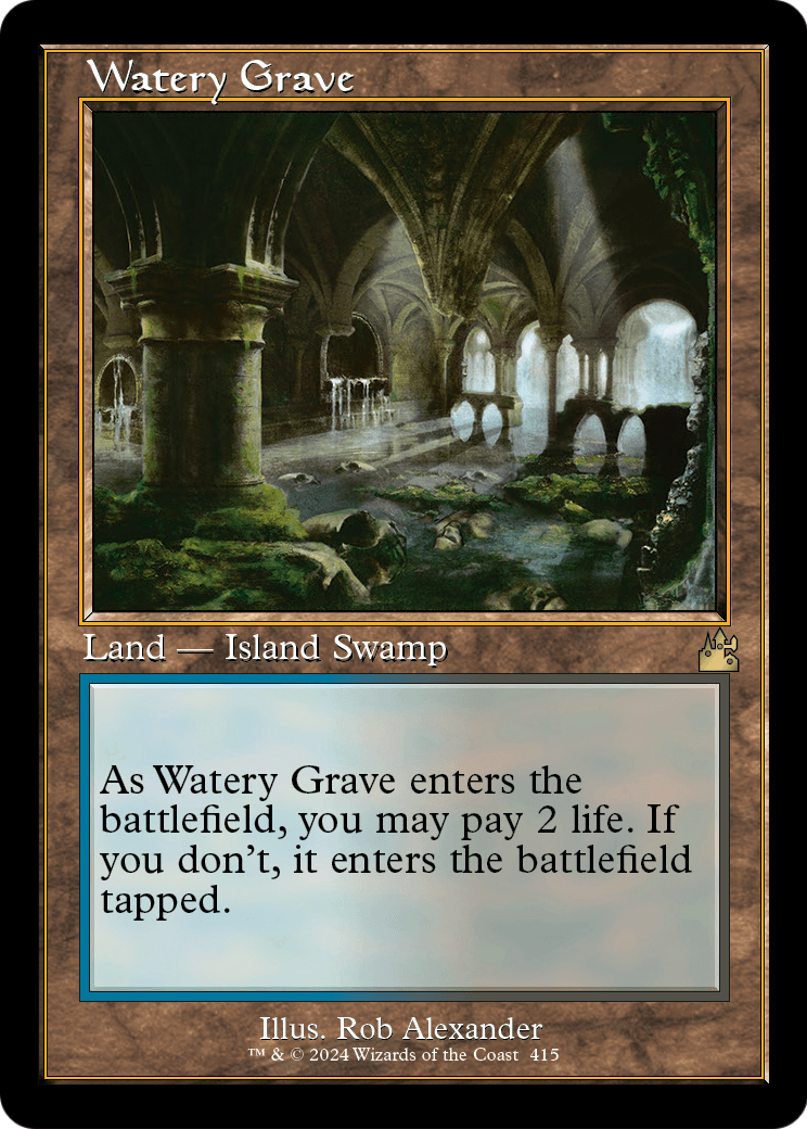 Watery Grave (Retro Frame) (RVR-415) [Ravnica Remastered] Foil