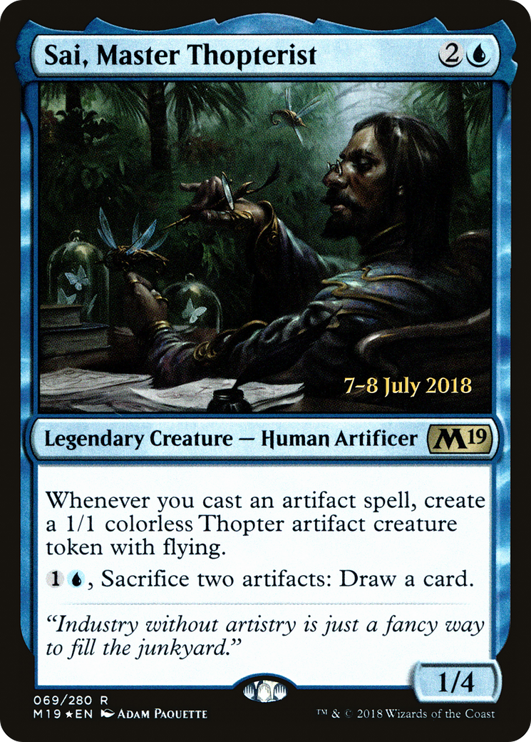 Sai, Master Thopterist (PRE-069) [Core Set 2019 Promos] Foil