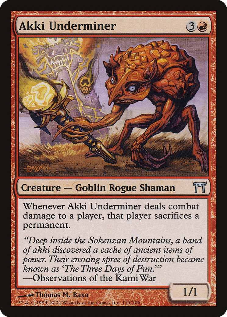 Akki Underminer (CHK-155) [Champions of Kamigawa] Foil
