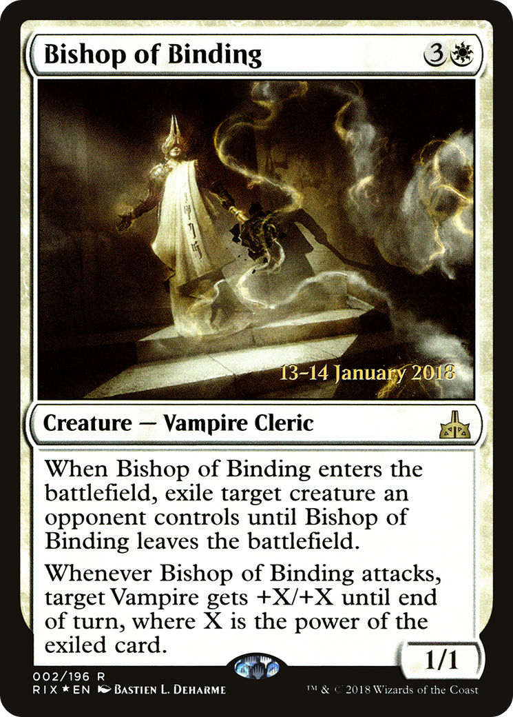 Bishop of Binding (PRE-002) [Rivals of Ixalan Promos] Foil
