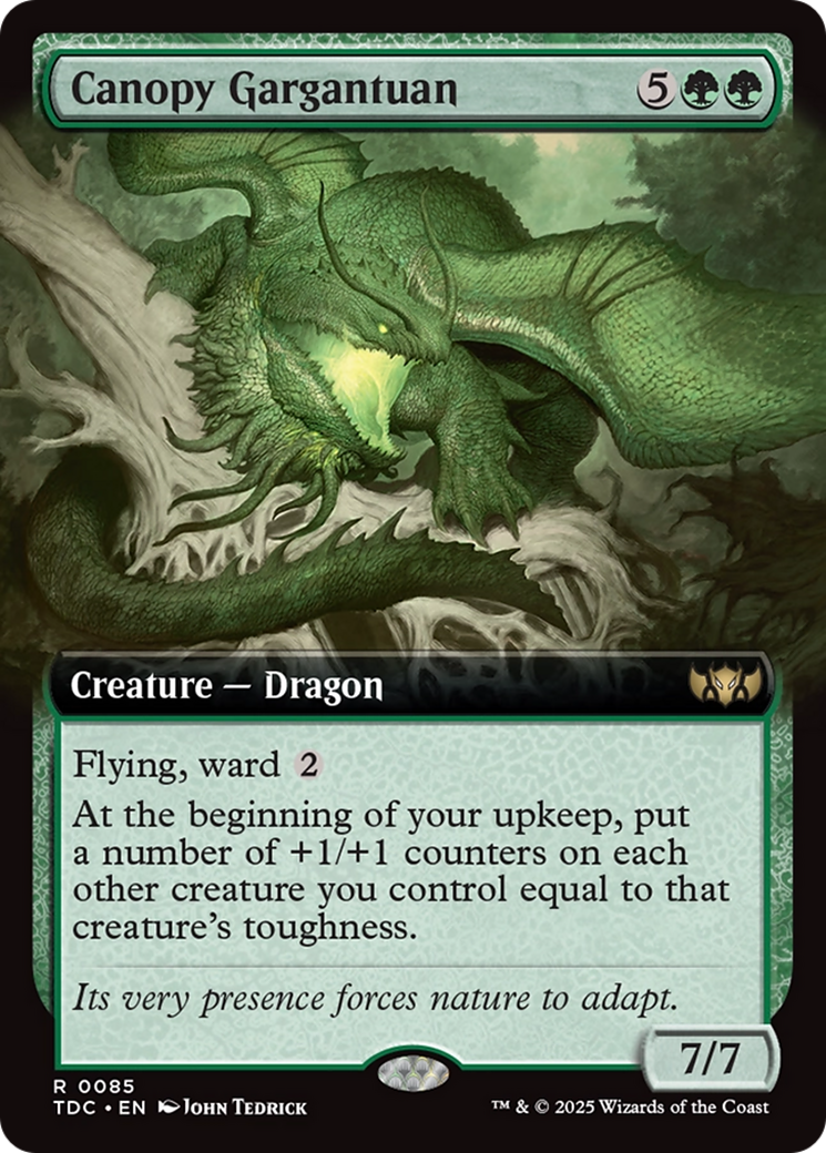 Canopy Gargantuan (Extended Art) (TDC-085) [Commander: Tarkir: Dragonstorm]
