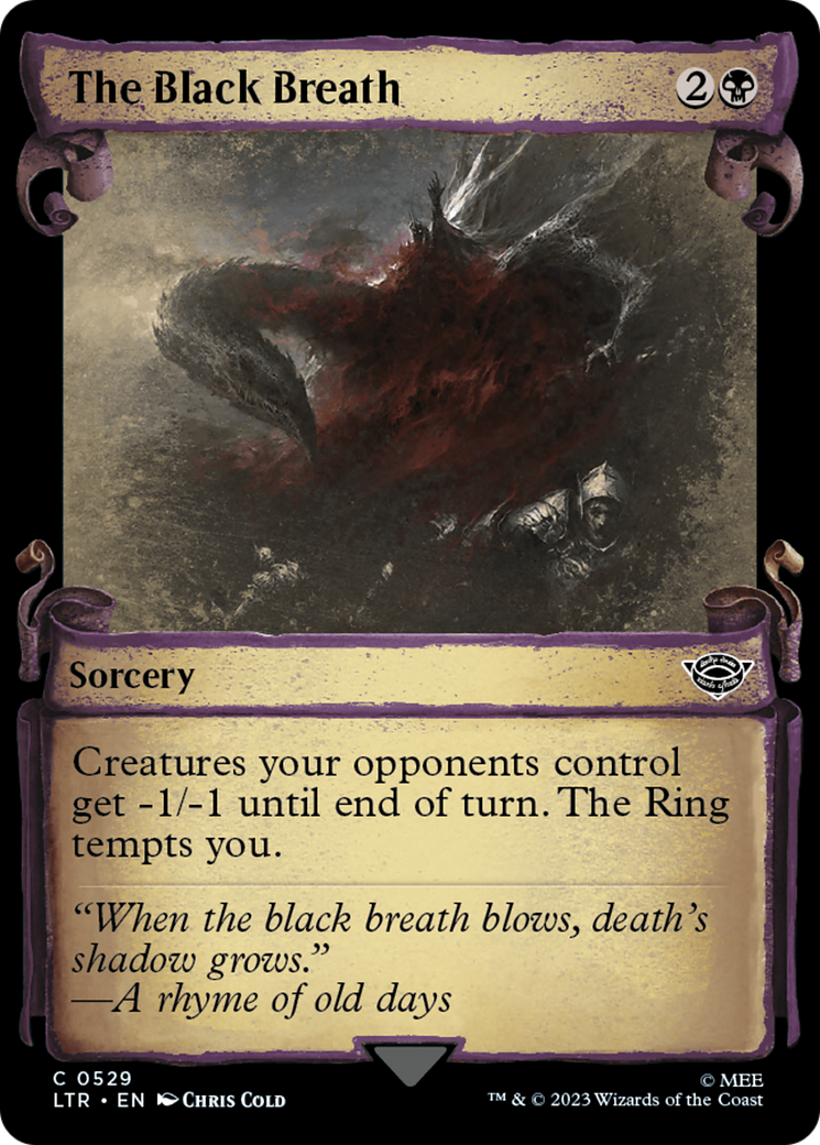 The Black Breath (Showcase Scrolls) (LTR-529) [The Lord of the Rings: Tales of Middle-earth] Foil