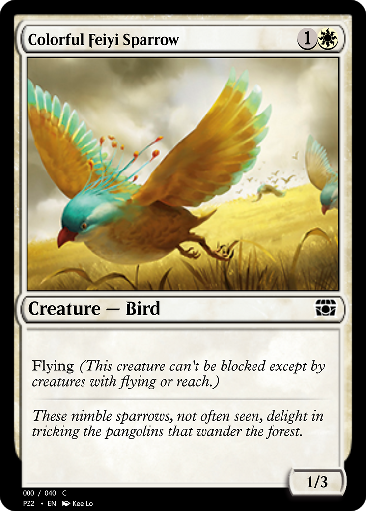 Colorful Feiyi Sparrow (PZ2-70811) [Treasure Chest] Foil