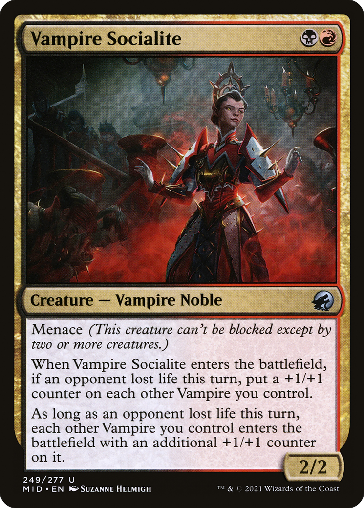 Vampire Socialite (MID-249) [Innistrad: Midnight Hunt] Foil
