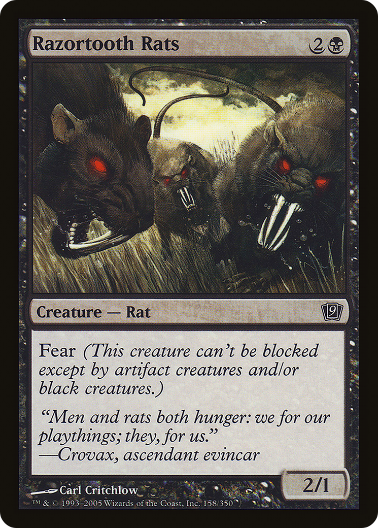 Razortooth Rats (9ED-158) [9th Edition]