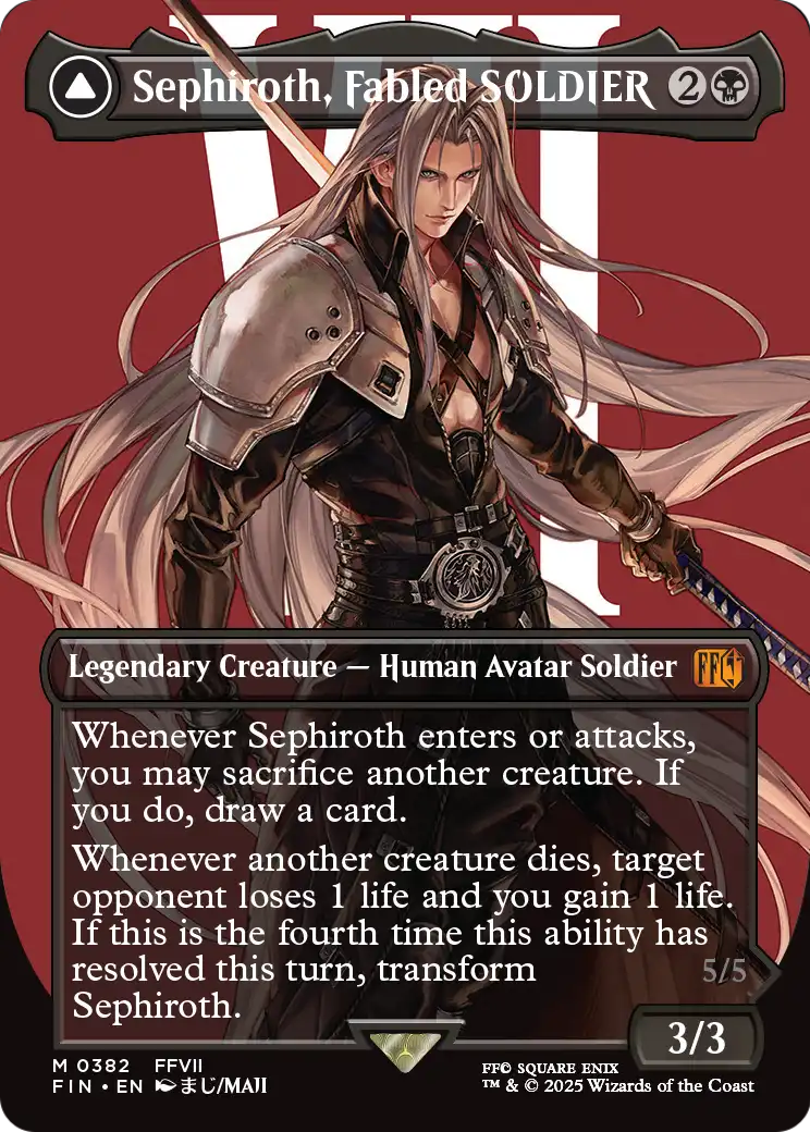 Sephiroth, Fabled SOLDIER (FIN-382) (Borderless) [FINAL FANTASY] Foil
