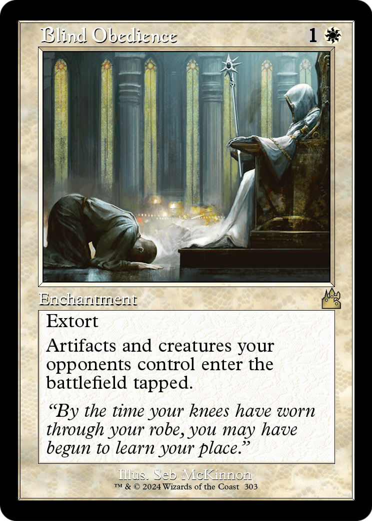 Blind Obedience (Retro Frame) (RVR-303) [Ravnica Remastered] Foil