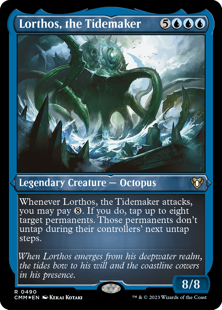 Lorthos, the Tidemaker (Foil Etched) (CMM-490) [Commander Masters] Foil