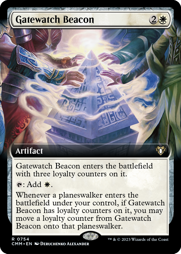 Gatewatch Beacon (Extended Art) (CMM-754) [Commander Masters] Foil