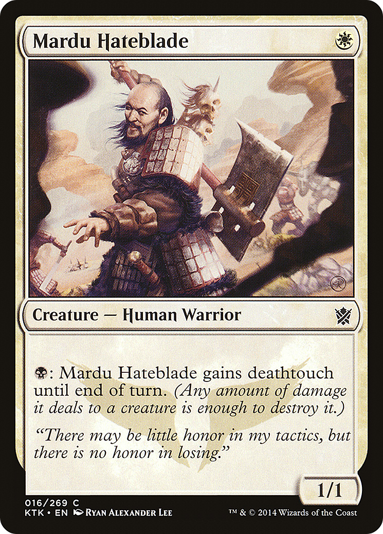 Mardu Hateblade (KTK-016) [Khans of Tarkir]