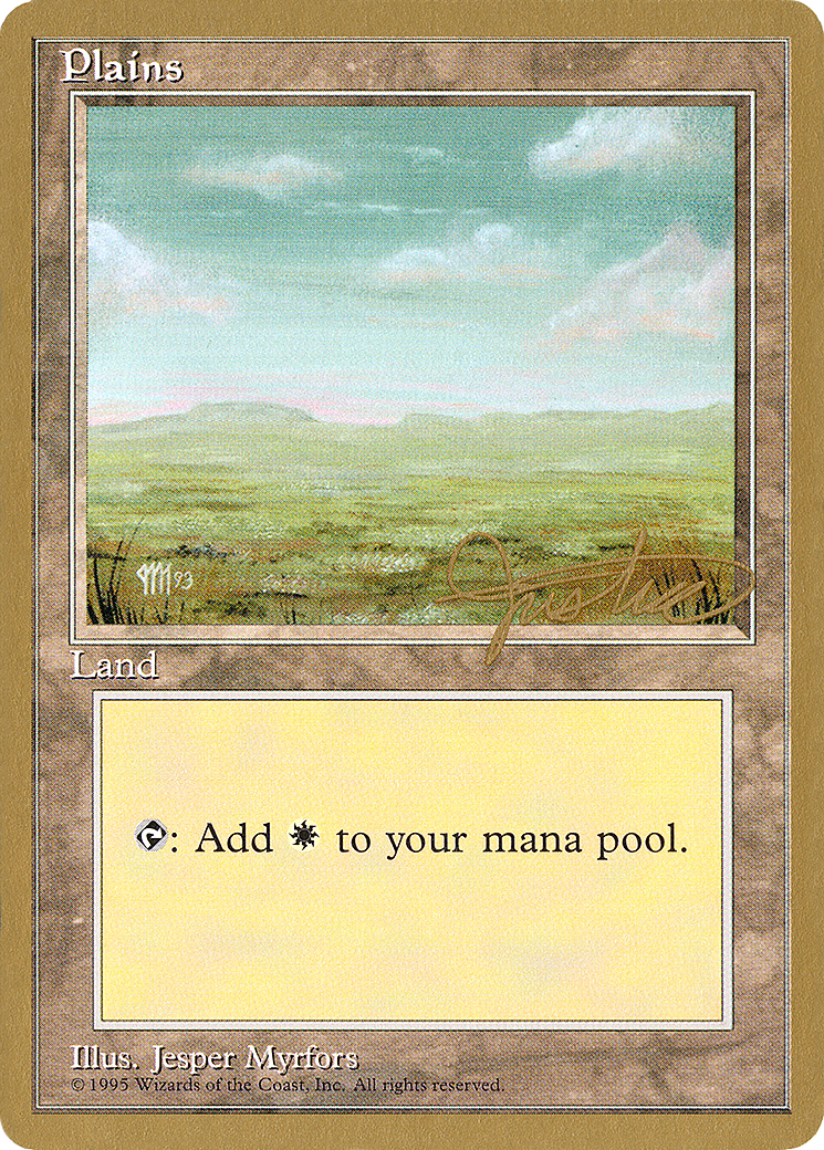 Plains (A) - 1996 Mark Justice (4ED) (WCD-MJ364) [Pro Tour Collector Set]