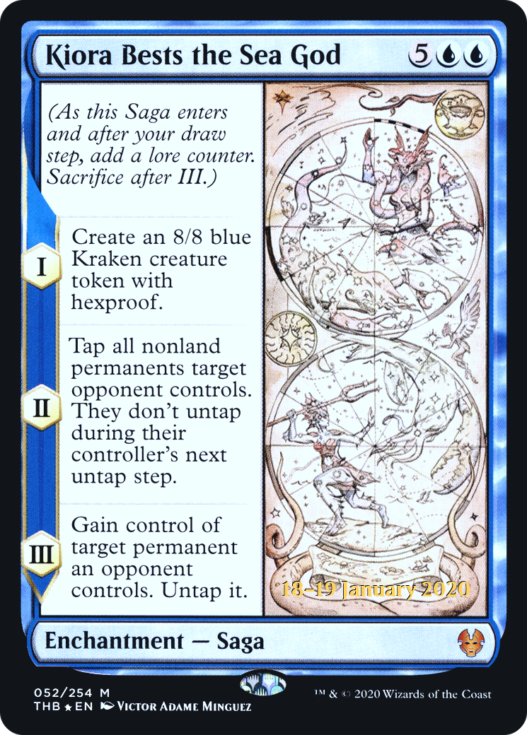 Kiora Bests the Sea God (PRE-052) [Theros Beyond Death Promos] Foil