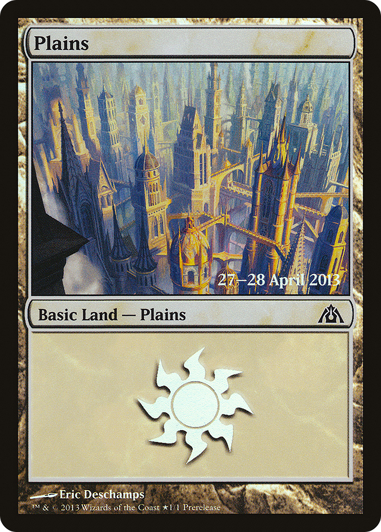 Plains (Dragon's Maze) (PRE-001) [Dragon's Maze Promos] Foil