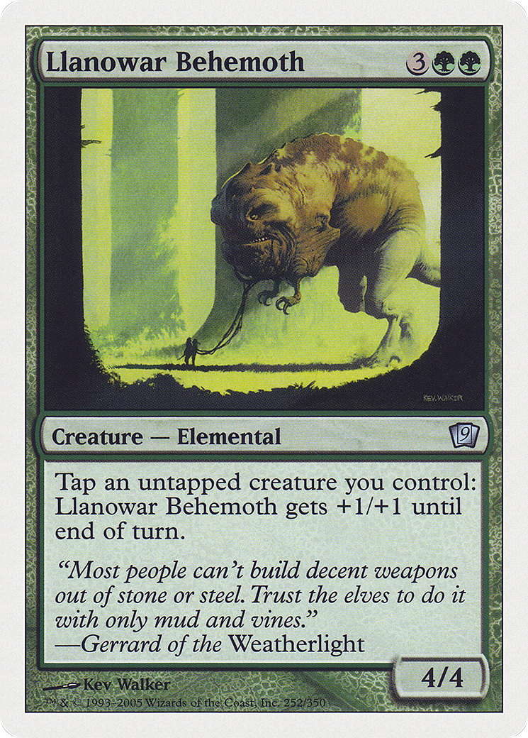 Llanowar Behemoth (9ED-252) [9th Edition] Foil