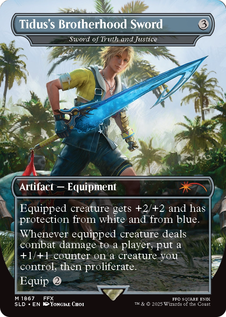 Tidus's Brotherhood Sword - Sword of Truth and Justice (SLD-1867) (Borderless) [Secret Lair Drop]
