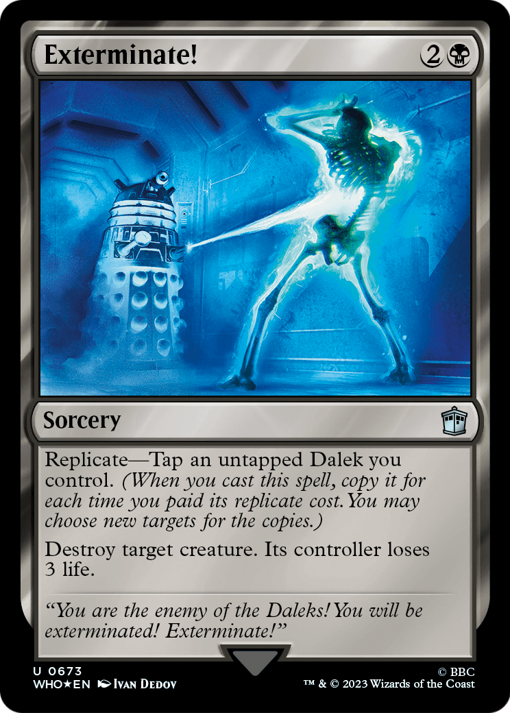Exterminate! (Surge Foil) (WHO-673) [Doctor Who] Foil