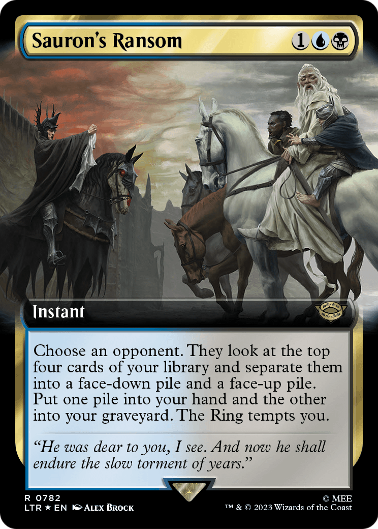 Sauron's Ransom (Extended Art) (Surge Foil) (LTR-782) [The Lord of the Rings: Tales of Middle-earth] Foil