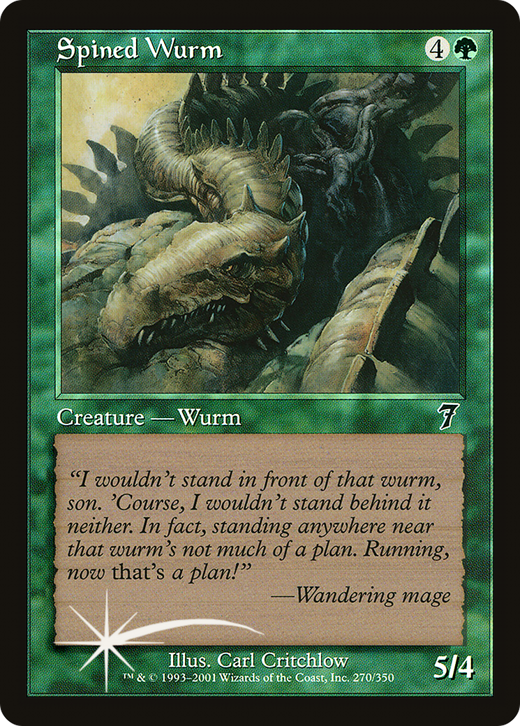 Spined Wurm (7ED-270) [7th Edition] Foil