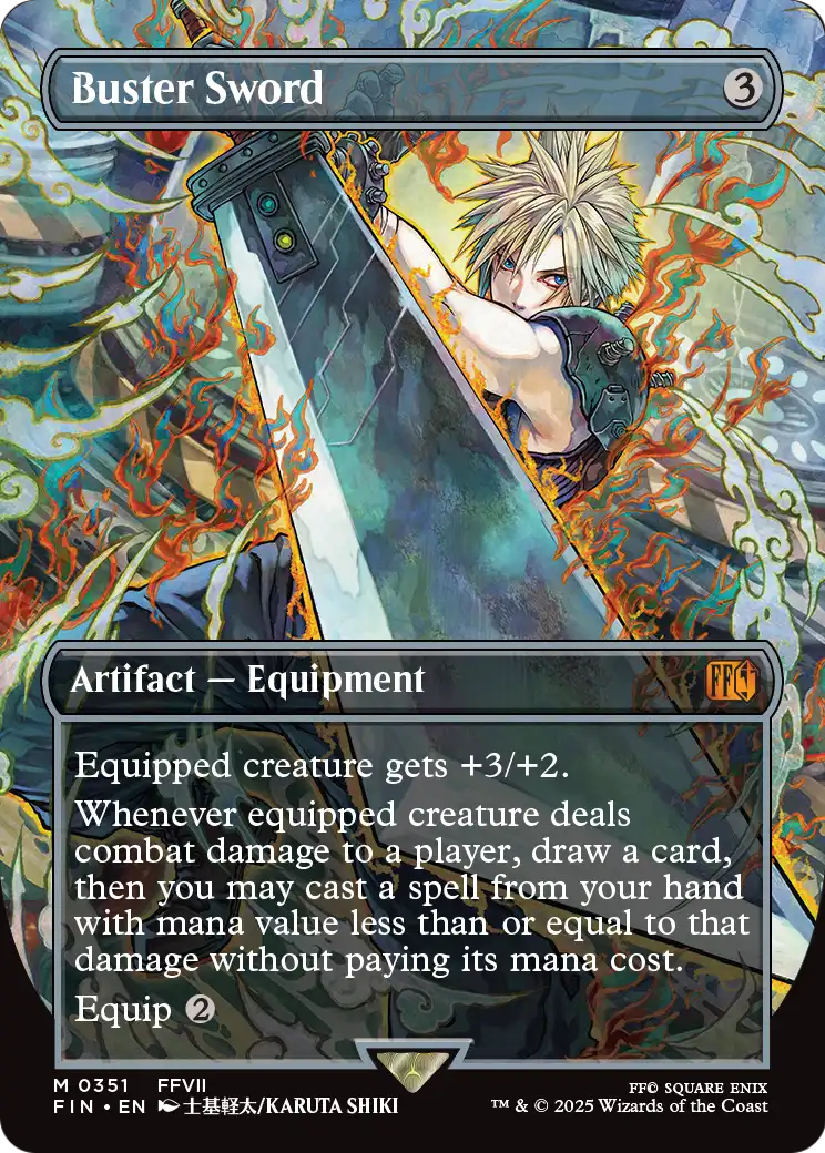 Buster Sword (Borderless) (FIN-351) [FINAL FANTASY] Foil