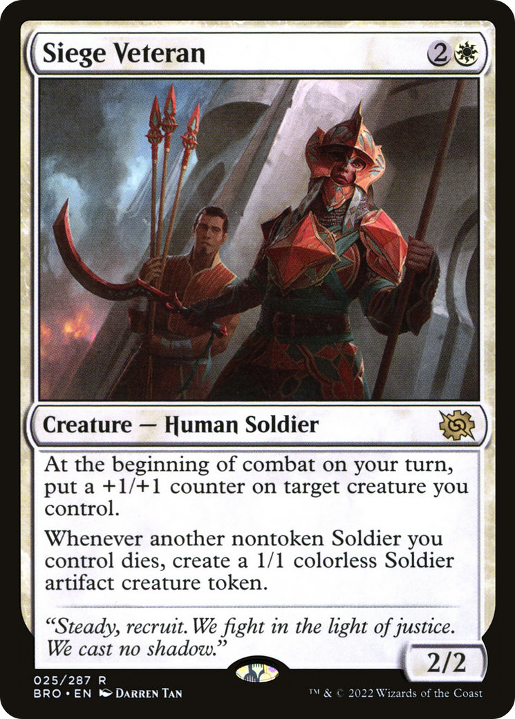 Siege Veteran (BRO-025) [The Brothers' War] Foil