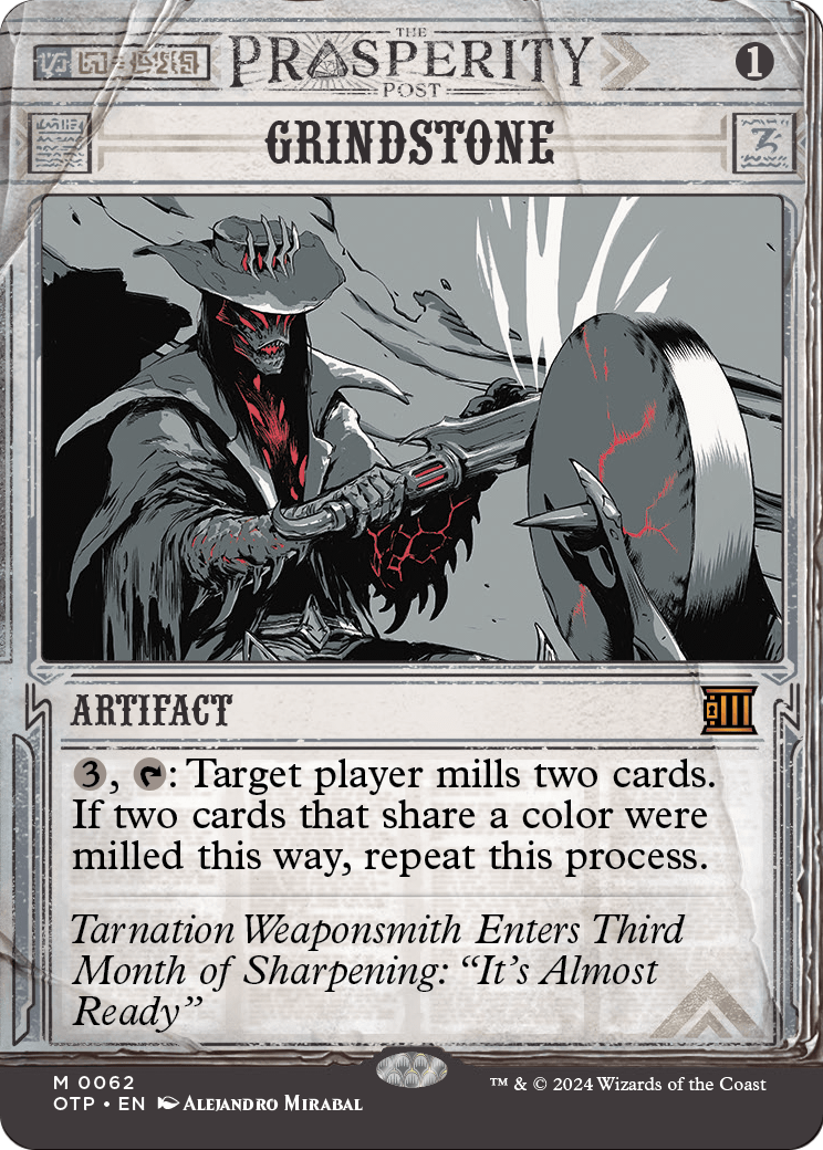 Grindstone (OTP-062) (Showcase) (Borderless) [Breaking News] Foil