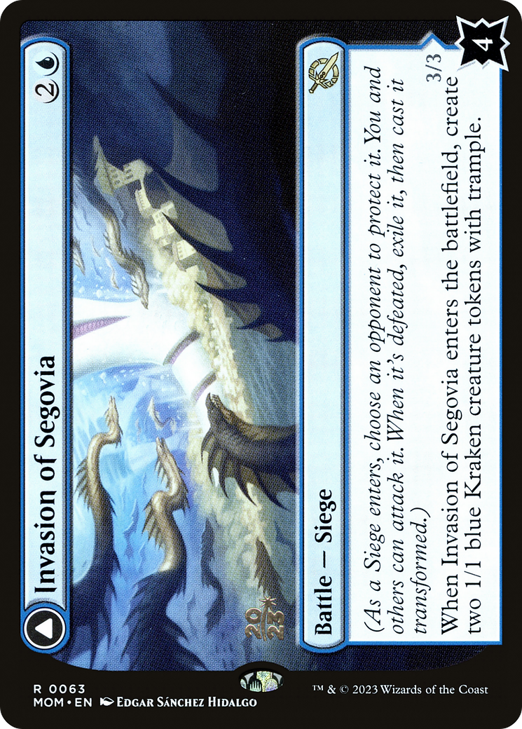 Invasion of Segovia (PRE-063) [March of the Machine Promos] Foil