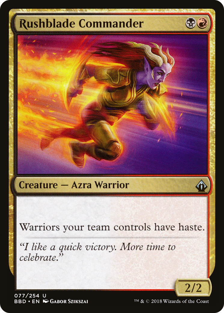 Rushblade Commander (BBD-077) [Battlebond] Foil