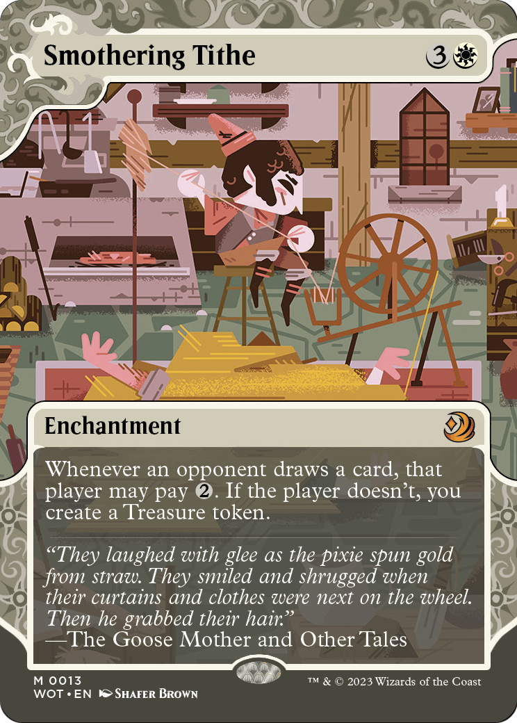 Smothering Tithe (WOT-013) (Showcase) (Borderless) [Wilds of Eldraine: Enchanting Tales] Foil
