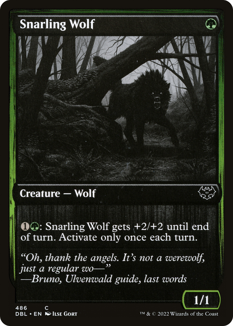 Snarling Wolf (DBL-486) [Innistrad: Double Feature] Foil