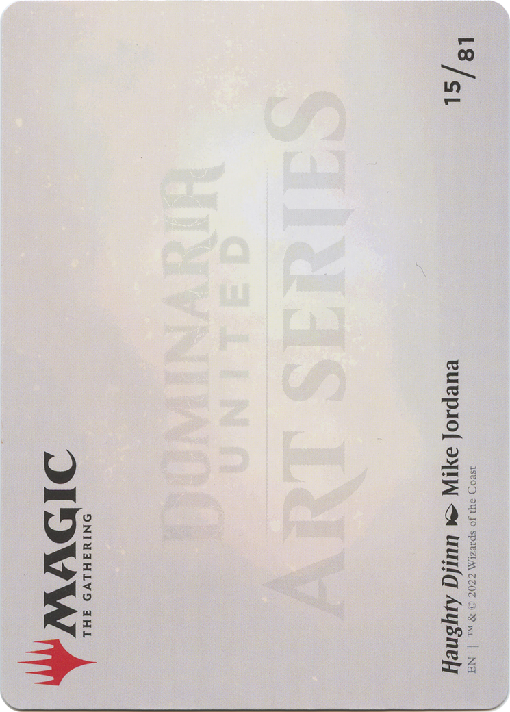 Haughty Djinn // Haughty Djinn (ADMU-015) (Borderless) [Dominaria United Art Series]