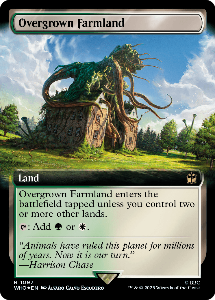 Overgrown Farmland (Extended Art) (Surge Foil) (WHO-1097) [Doctor Who] Foil