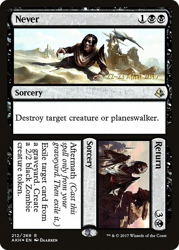 Never // Return (PRE-212) [Amonkhet Promos] Foil