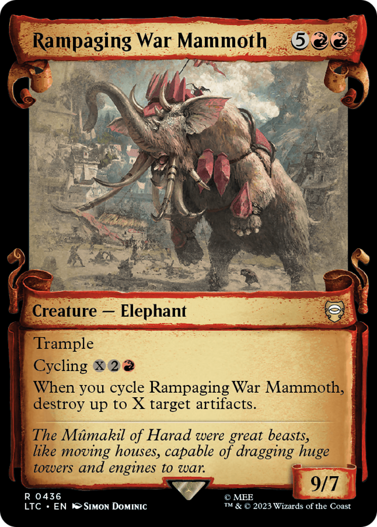 Rampaging War Mammoth (Showcase Scrolls) (LTC-436) [Tales of Middle-earth Commander]