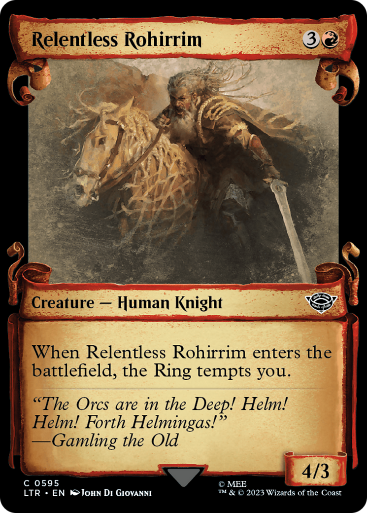 Relentless Rohirrim (Showcase Scrolls) (LTR-595) [The Lord of the Rings: Tales of Middle-earth] Foil