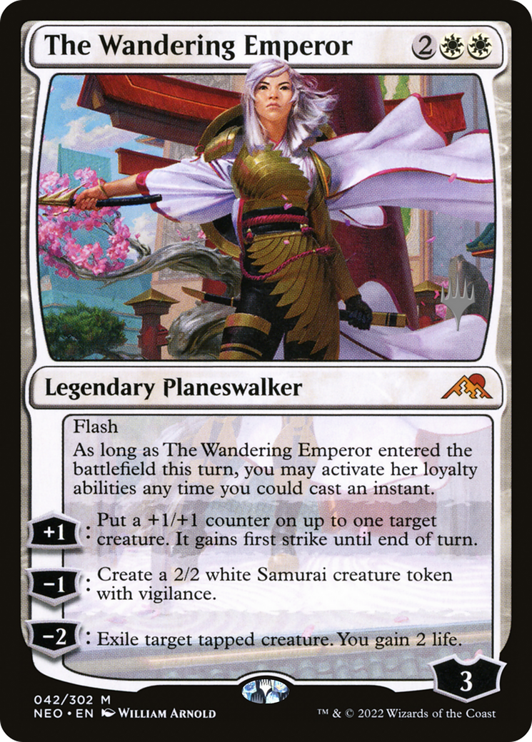 The Wandering Emperor (PPNEO-042) [Promo Pack: Kamigawa: Neon Dynasty Promos]