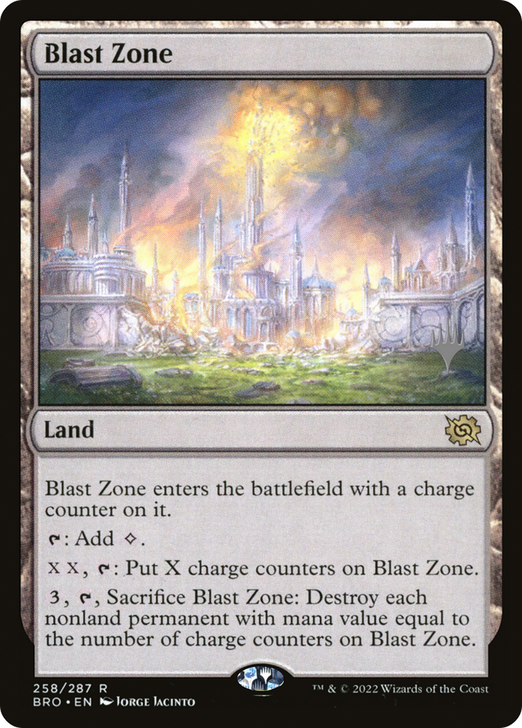 Blast Zone (BRO) (PPBRO-258) [Promo Pack: The Brothers' War Promos] Foil