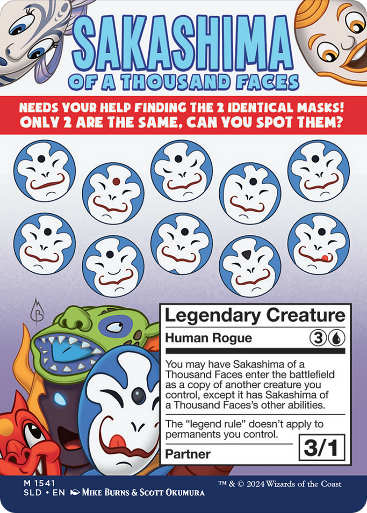 Sakashima of a Thousand Faces (SLD-1541) (Borderless) [Secret Lair Drop] Foil