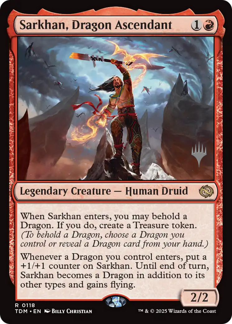 Sarkhan, Dragon Ascendant (PPTDM-118) [Promo Pack: Tarkir: Dragonstorm]