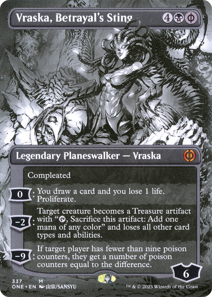 Vraska, Betrayal's Sting (Borderless) (ONE-337) (Showcase) [Phyrexia: All Will Be One]