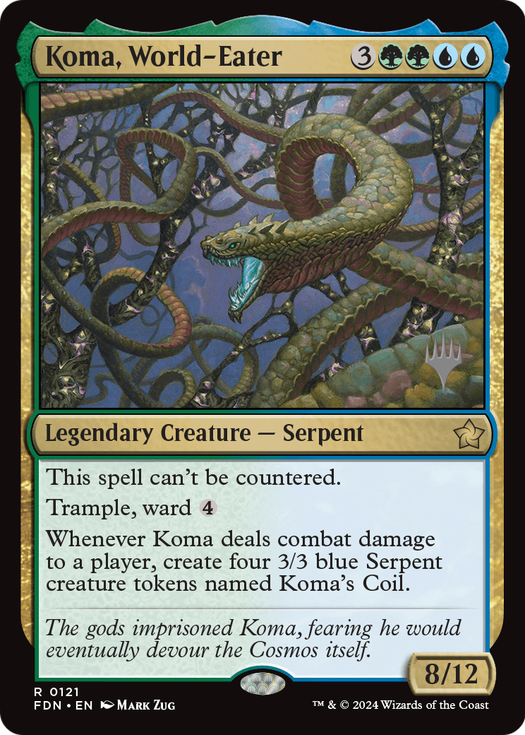 Koma, World-Eater (PPDFT-121) [Promo Pack: Aetherdrift] Foil